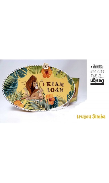Trusou de botez cu micul pui de leu Simba din celebrul desen animat Baby Simba 11